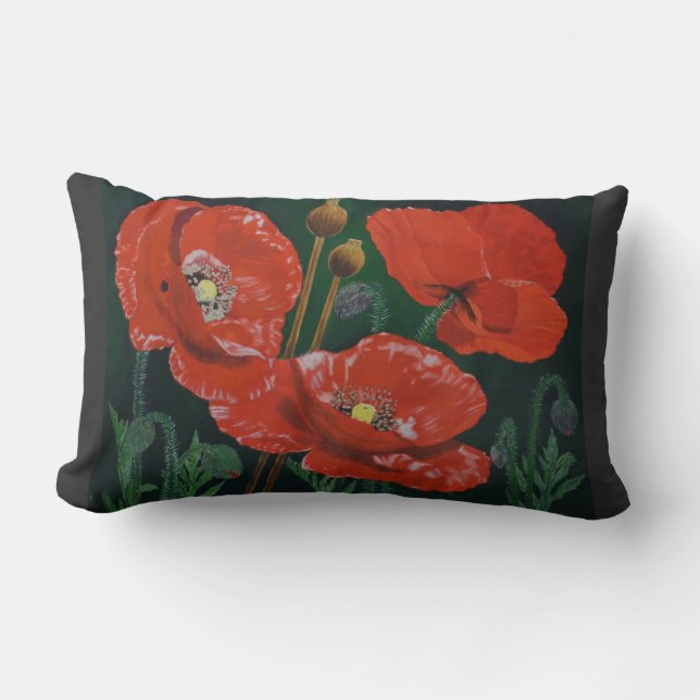 Coussin rouge de pavots (Recto)