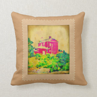 Coussin rouge de phare et de plage