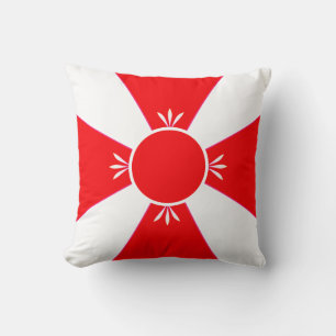 Coussin Rouge et blanc élégant