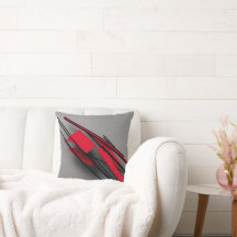 Rouge et Noir Minimaliste Moderne Abstrait