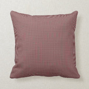 Coussin Rouge foncé avec points blancs simples