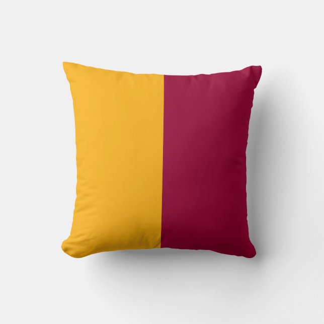 Coussin Rouge foncé et couleur fendue d'or (Recto)