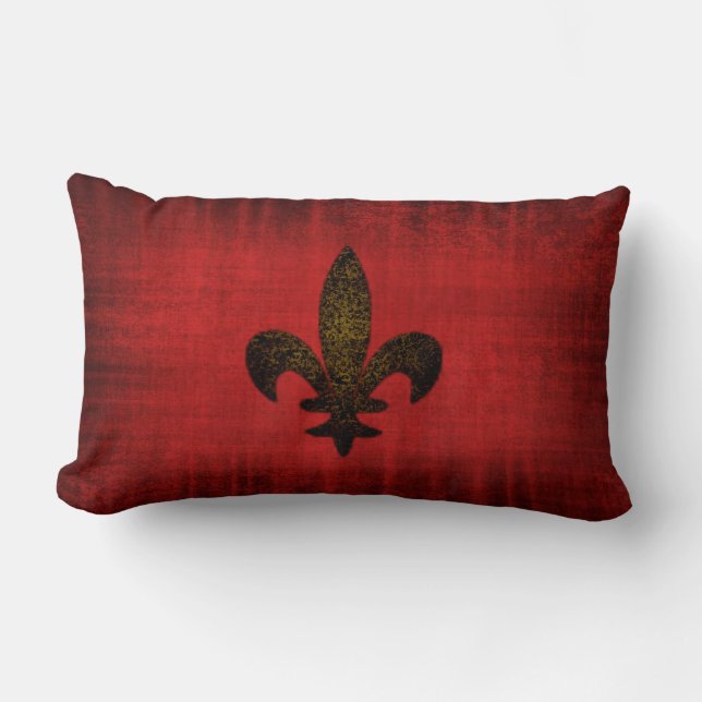 Coussin rouge médiéval de velours (Recto)