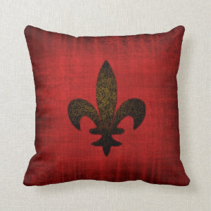 Coussin rouge médiéval de velours