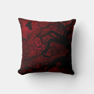 Coussin Rouge & Noir Gothique
