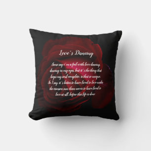 Coussin Rouge, noir, rouge et rose