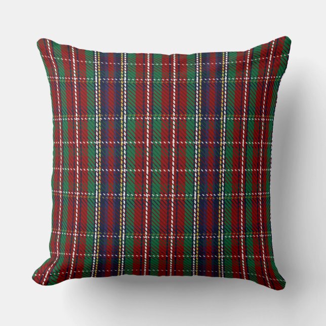 Coussin Rouge Plaid Scottish Rustique Flannel Imprimer (Recto)