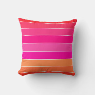 Coussin Rouge, rose et orange
