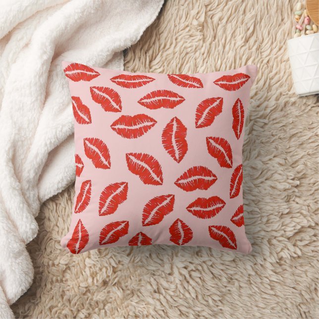 Coussin Rouge rose lèvres Aimer Lipstick Baisers Baisers M (Couverture)