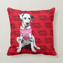 Coussin rouge shasta Dalmatien