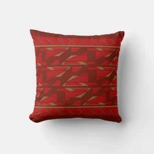 Coussin Rouge sur Bourgogne Borders Méditerranée Look Moti
