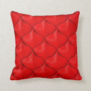 Coussin rouge texture cuir