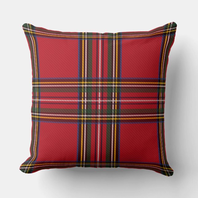 Coussin rouge/vert de Noël de plaid (Recto)
