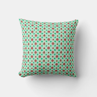 Coussin Rouge vintage et vert