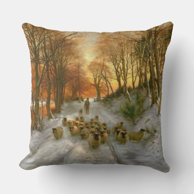 Coussin Rougeoyé avec des teintes de même des heures (Recto)