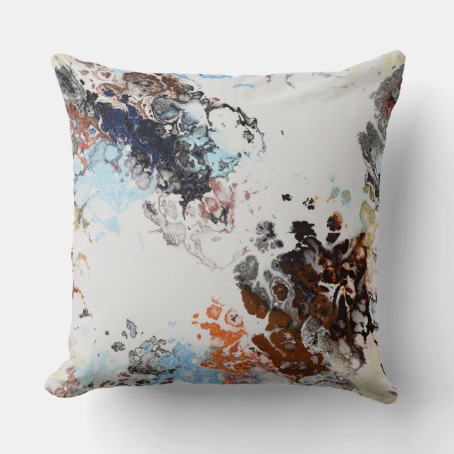 Coussin Rouille et bleu (Recto)