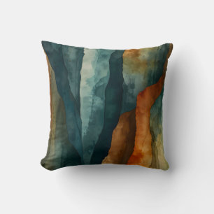 Coussin Rouille et Turquoise