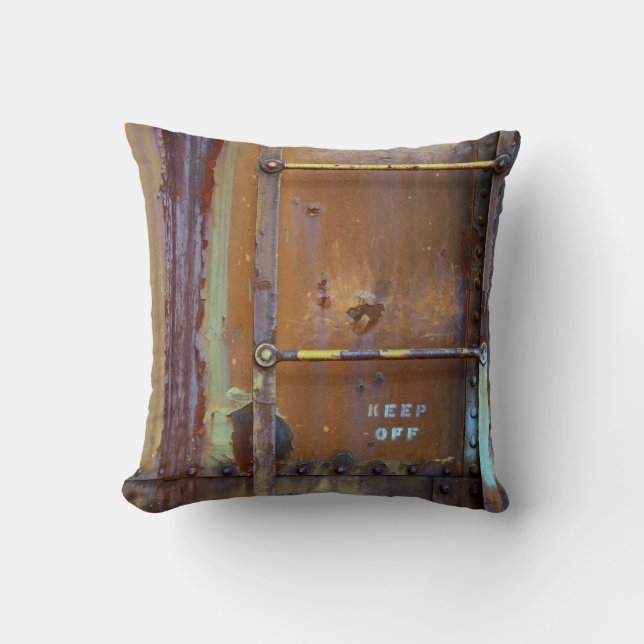 Coussin Rouille industrielle : Retenez la photographie (Recto)