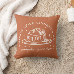 Coussin Rouleaux de cannelle à épices citrouilles