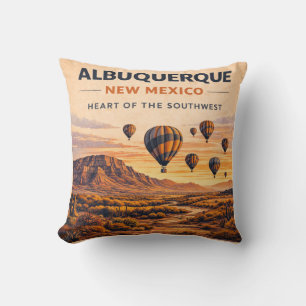 Coussin Route 66 Albuquerque Ballon Southwest Confort