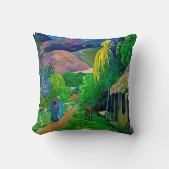 Coussin Route à Tahiti, Gauguin (Recto)