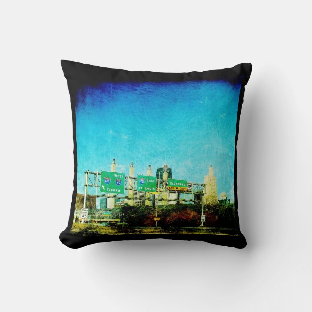 Coussin Route de Kansas (Recto)