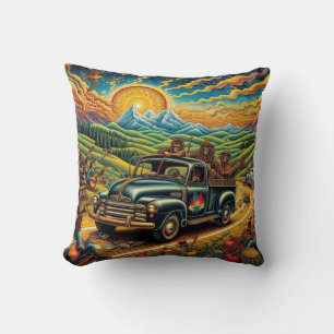 Coussin Route de l'art populaire