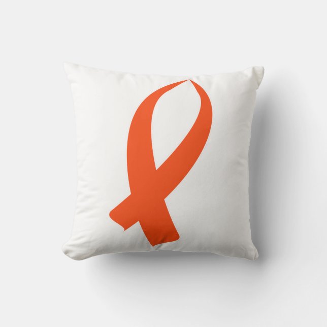 Coussin Ruban de sensibilisation (orange) (Recto)