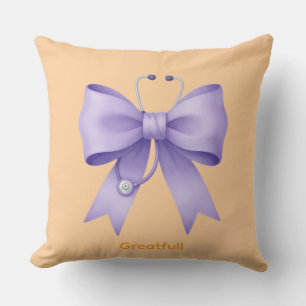 Coussin Ruban d'infirmière en lavande délicate
