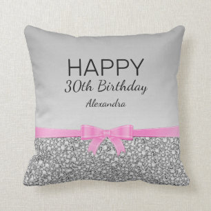 Coussin Ruban Et Parties scintillant Anniversaire