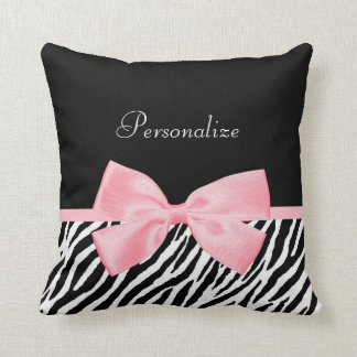 Coussin Ruban rose-clair doucement Girly chic d'impression
