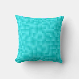 Coussin Rubans de satin - turquoise