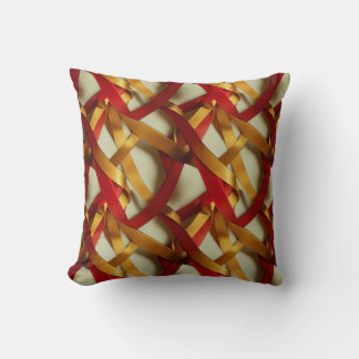 Coussin Rubans Red Gold