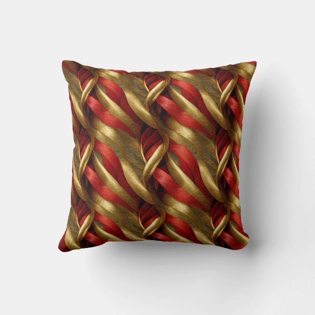 Coussin Rubans Red Gold 2 (Verso)