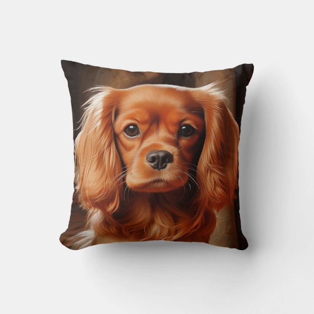 Coussin Ruby Cavalier King Charles Spaniel (Recto)