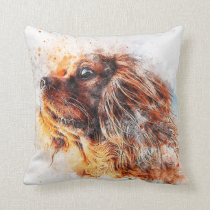 Coussin Ruby Cavalier le roi Charles Spaniel