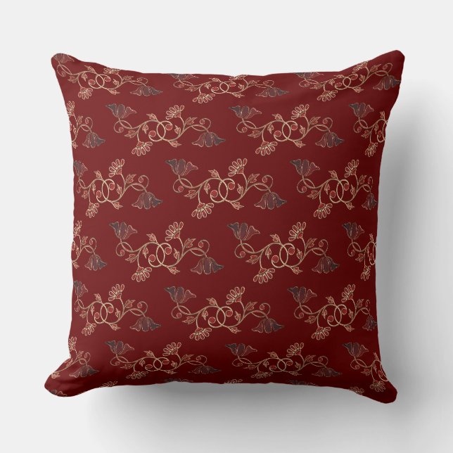 Coussin Ruby Red 40th Mariage Anniversary Maman et Papa (Recto)