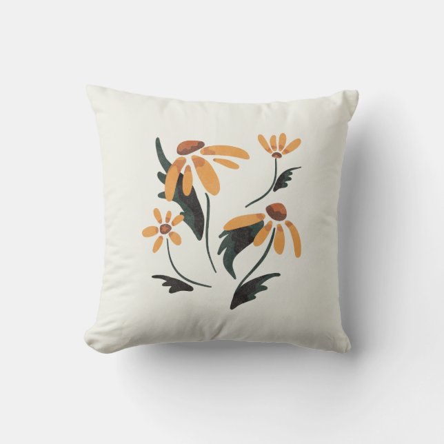 Coussin Rudbeckia Hirta Black-Eyed Susan Fleurs esthétique (Recto)