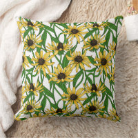 Rudbekia jaune sur blanc