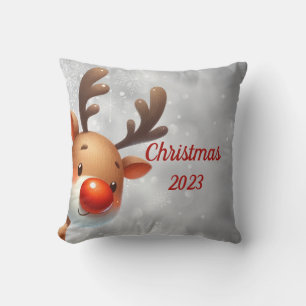 Coussin Rudolph le renne à nez rouge