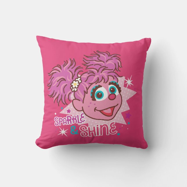 Coussin Rue Sésame | Abby Cadabby - Étincelle et éclat (Recto)