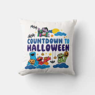 Coussin Rue Sésame   Compte à rebours pour Halloween
