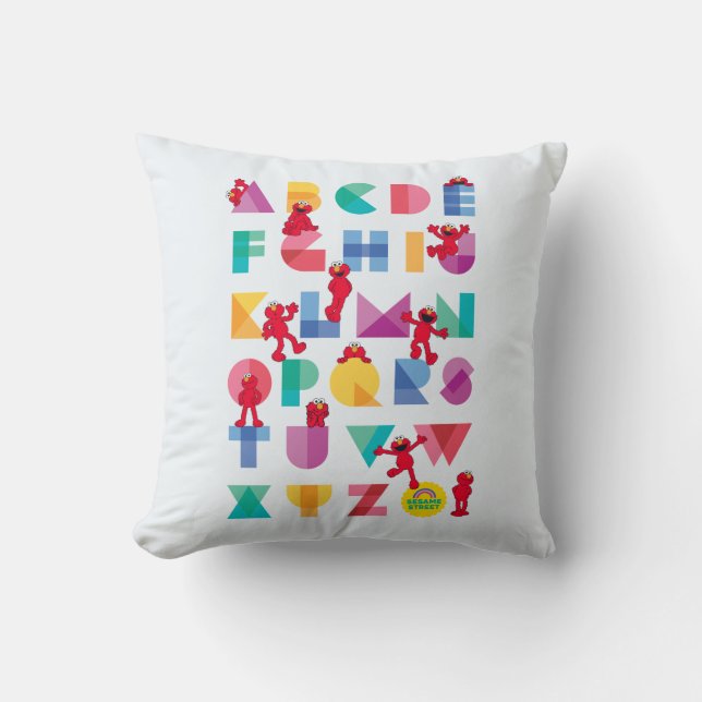 Coussin Rue Sésame | Elmo Alphabet (Recto)