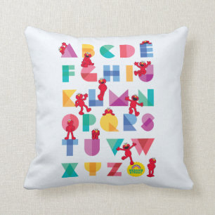 Coussin Rue Sésame   Elmo Alphabet