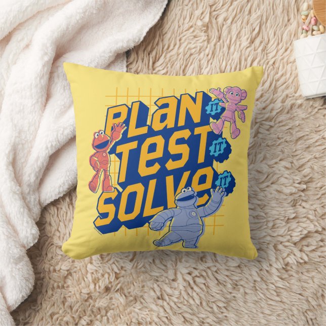 Coussin Rue Sésame | Méca Builders Plan Test Solve (Couverture)