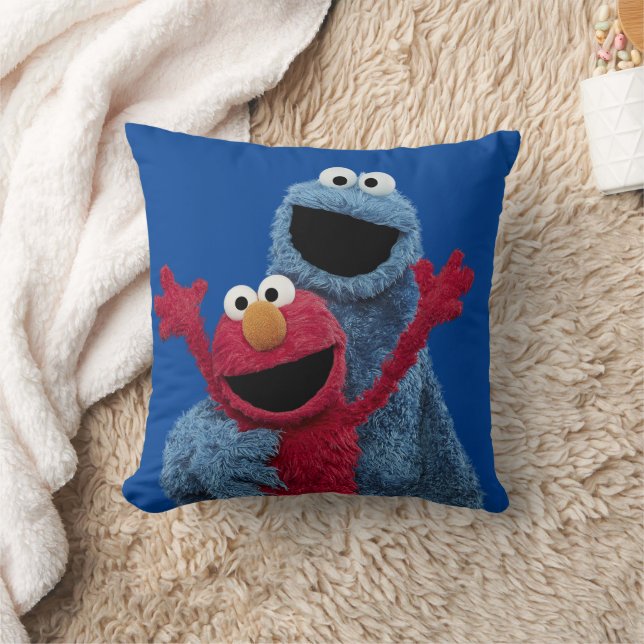 Coussin Rue Sésame | Monstre Elmo & Cookie (Couverture)
