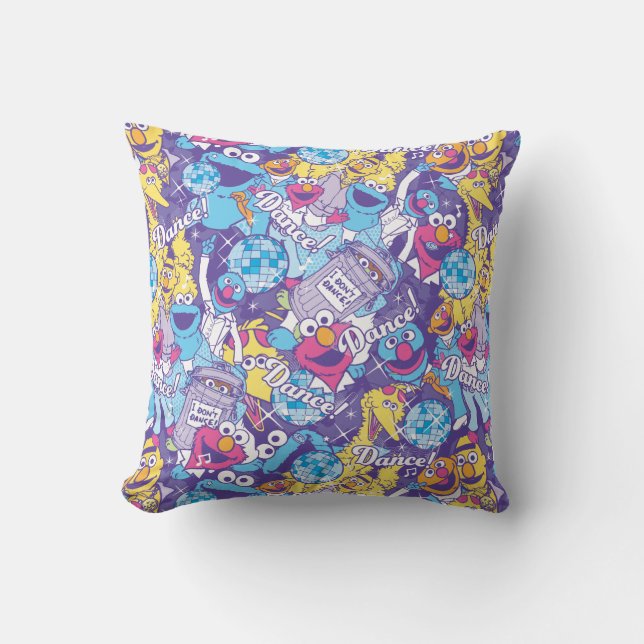 Coussin Rue Sésame | Motif de danse Super (Recto)