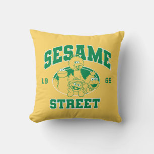 Coussin Rue Sésame Vintage 1969