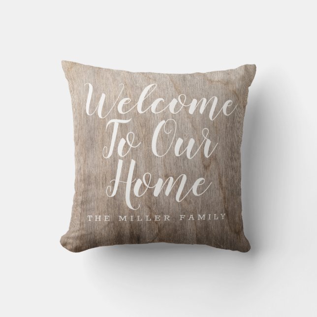 Coussin Russe Bienvenue À Notre Maison Nom De Famille Pers (Recto)