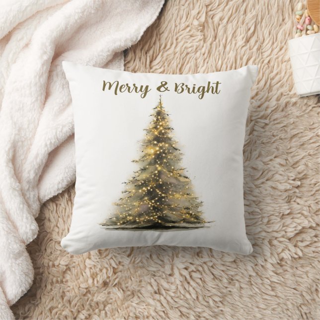 Coussin Rustic Christmas Tree Accent Pillow Festive Quote (Couverture)